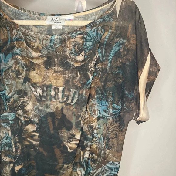 VTG Western Y2K JODY COWGIRL Flowy Top - Picture 9 of 15